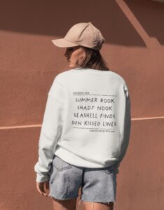 oversized poetry sweater - brooke